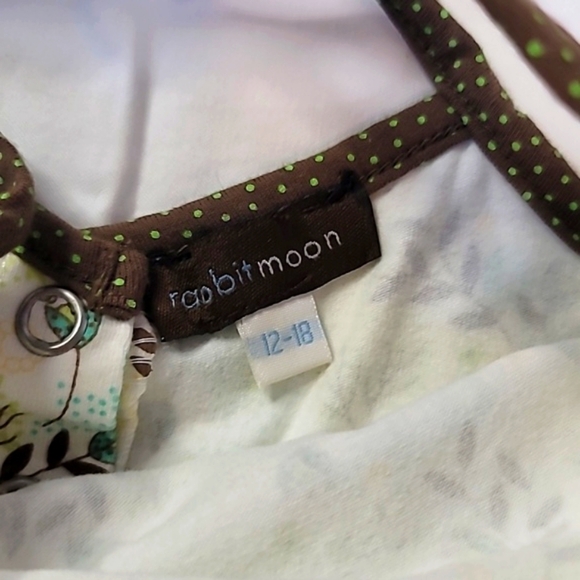 *NWT* Rabbit Moon Ivory floral dress 12-18 months - Picture 2 of 4